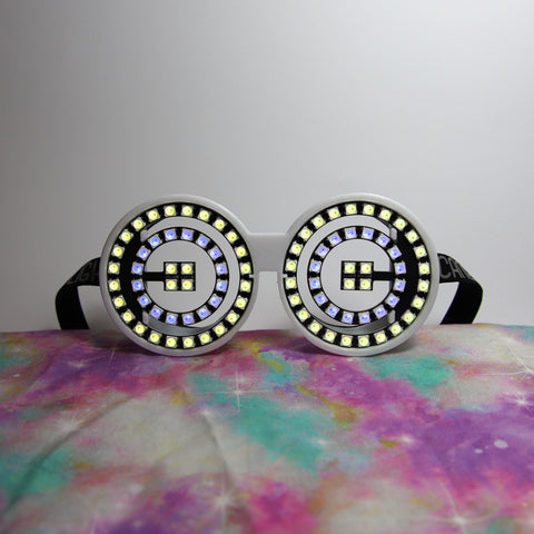 White Arcane LED Goggles - Inspired by Rezz